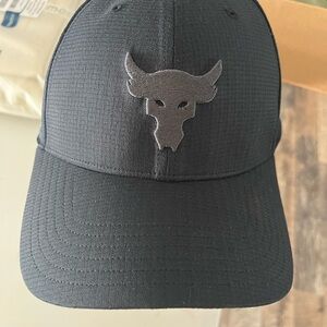 Under Armour The Rock Black Cap with Bull Logo